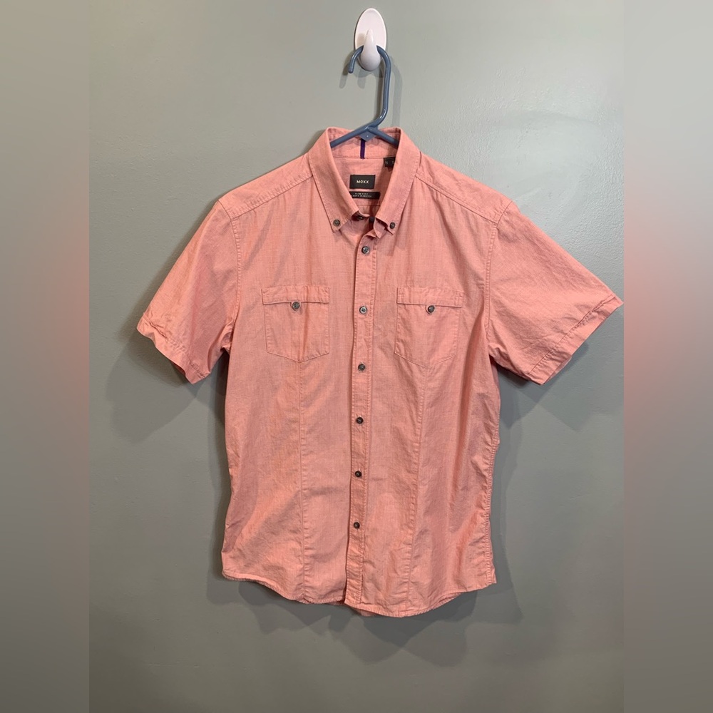 Mexx Pink Casual Button Down Shirt Short Sleeve